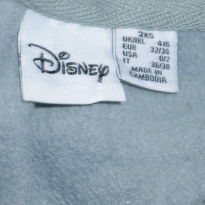 Womens UK Size 2XS Disney Green Pullover Sweatshirt
