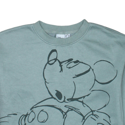 Womens UK Size 2XS Disney Green Pullover Sweatshirt
