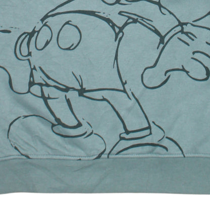 Womens UK Size 2XS Disney Green Pullover Sweatshirt