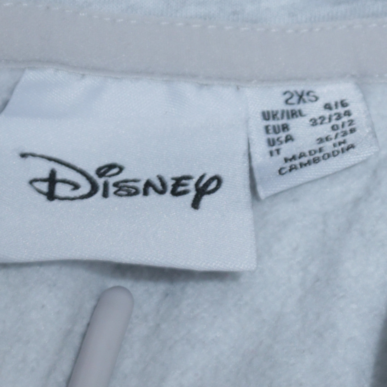 Womens UK Size 2XS Disney Grey Pullover Hoodie