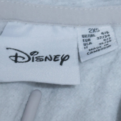 Womens UK Size 2XS Disney Grey Pullover Hoodie