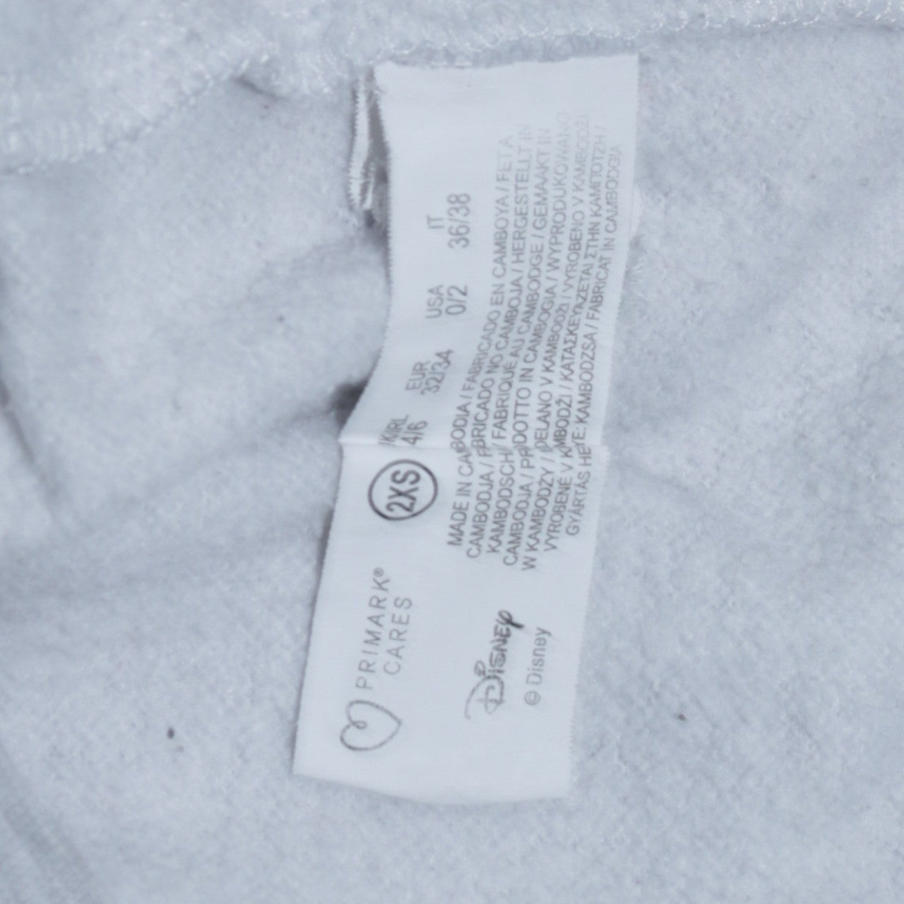Womens UK Size 2XS Disney Grey Pullover Hoodie