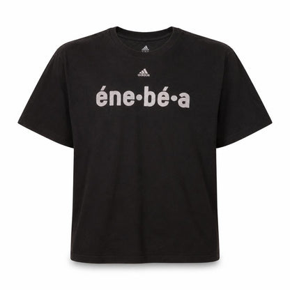 Front view of Adidas Men’s Black NBA Graphic Cotton Short Sleeve T-Shirt XL