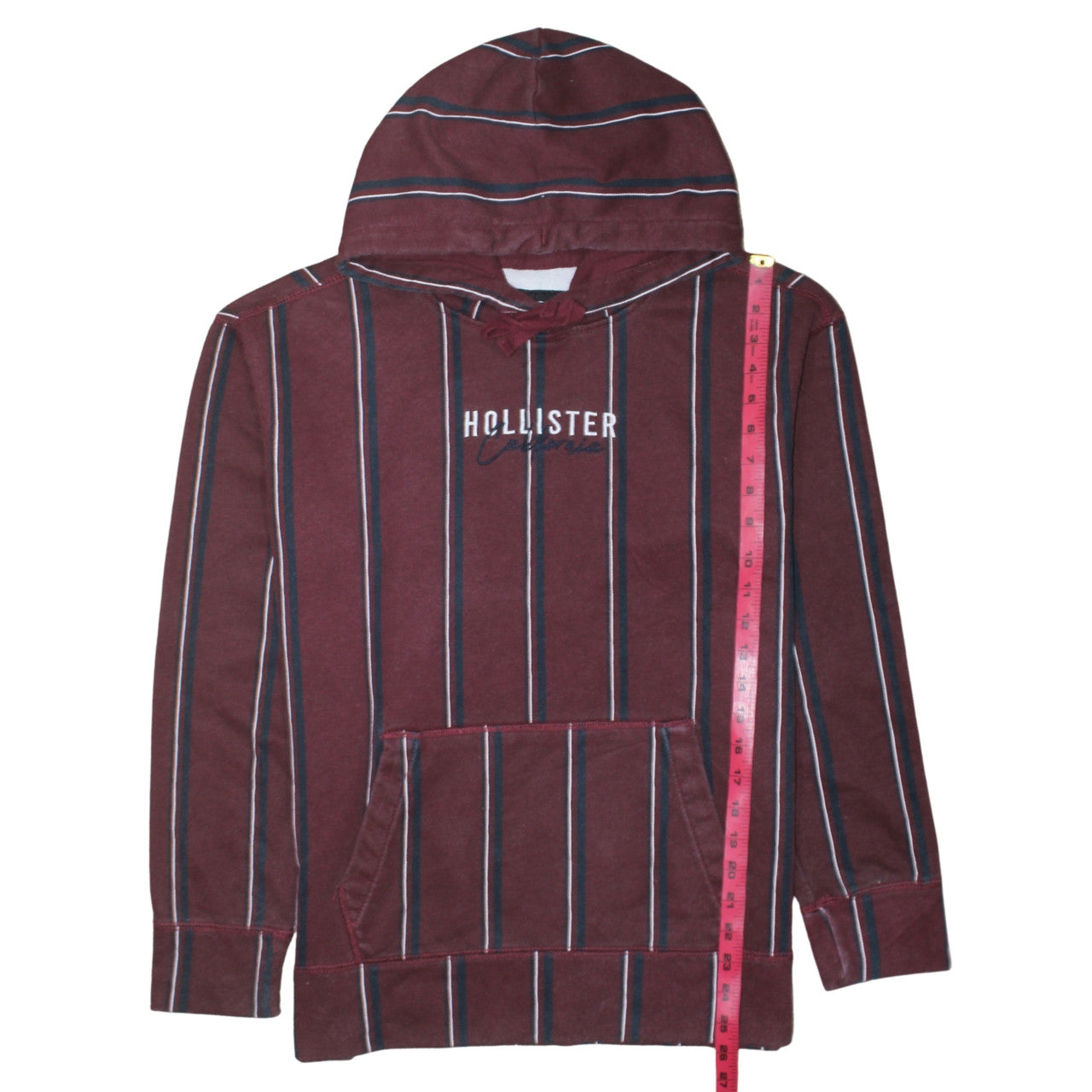 Mens UK Size S Hollister Red Pullover Hoodie