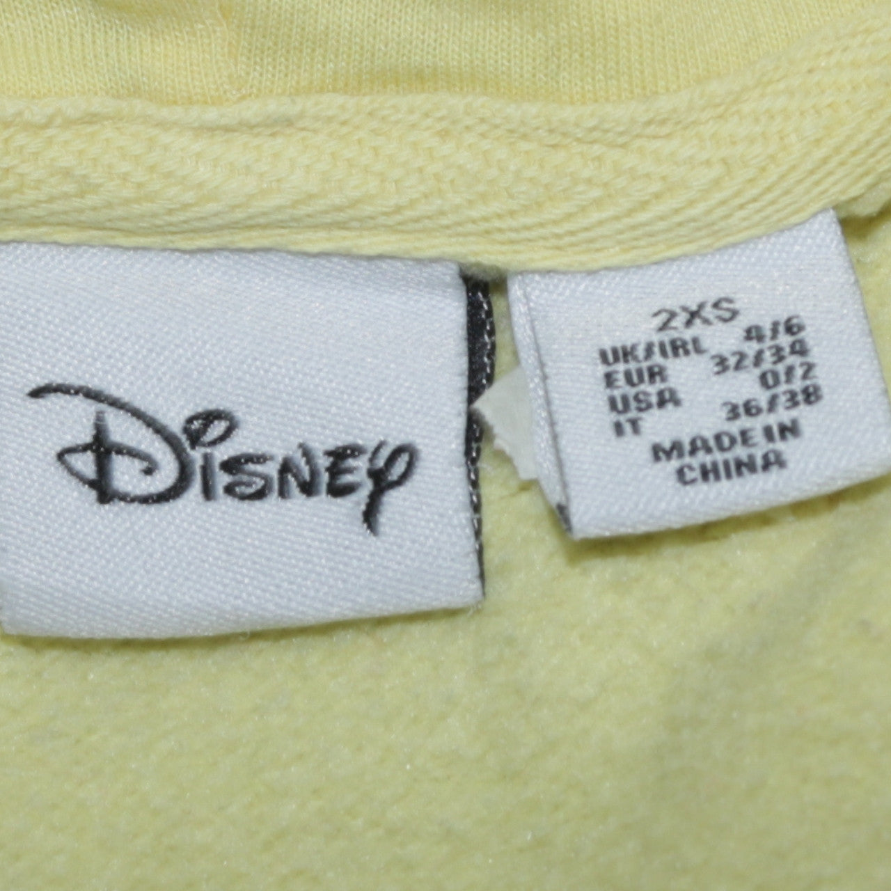 Womens UK Size 2XS Primark Yellow Pullover Hoodie