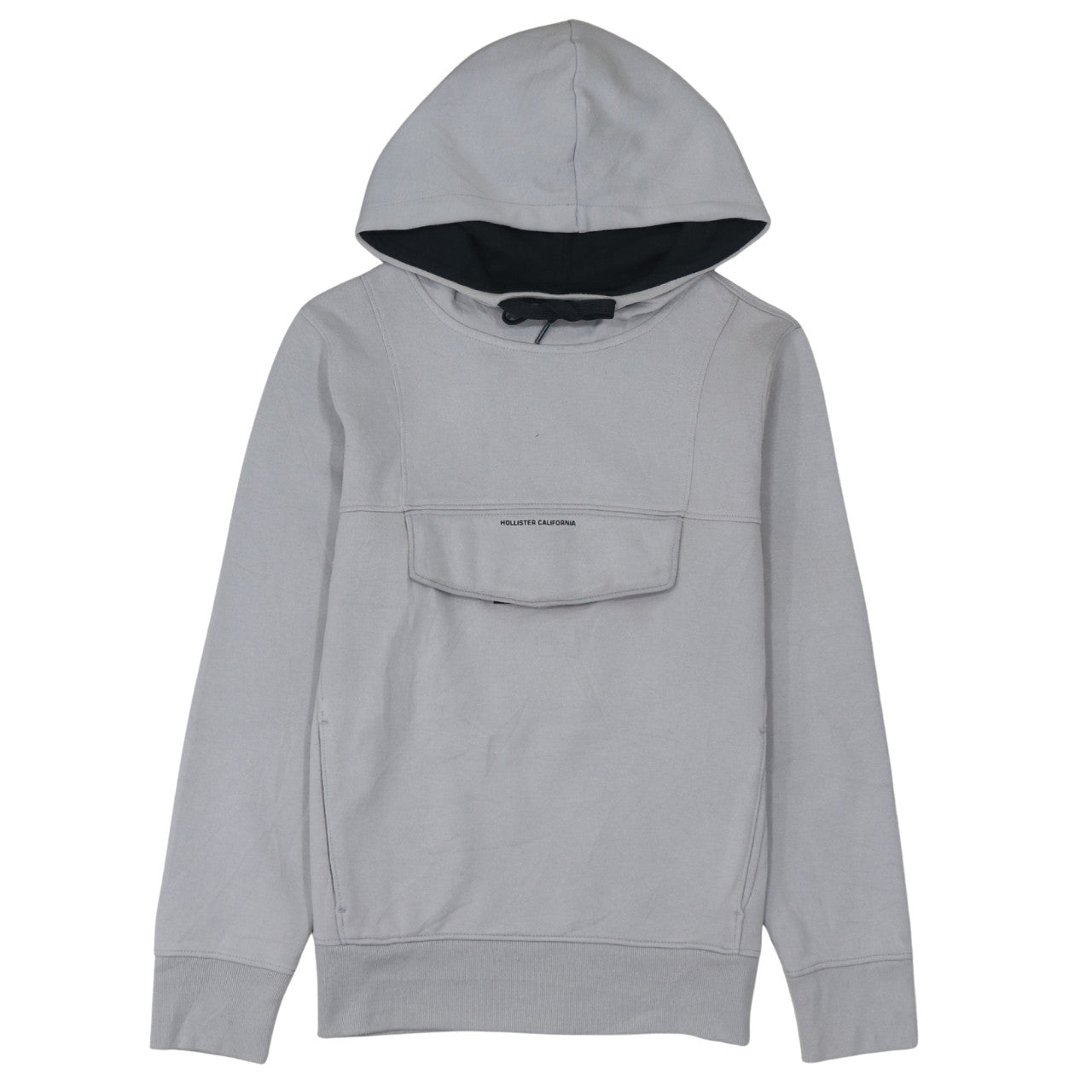 Mens UK Size XS Hollister Grey Pullover Hoodie