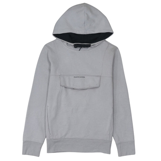 Mens UK Size XS Hollister Grey Pullover Hoodie