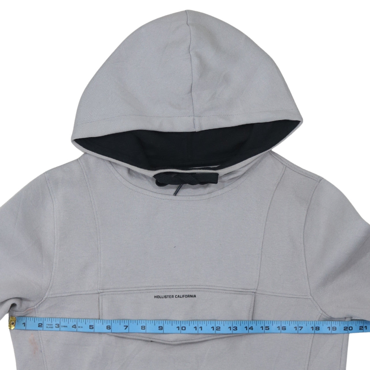 Mens UK Size XS Hollister Grey Pullover Hoodie