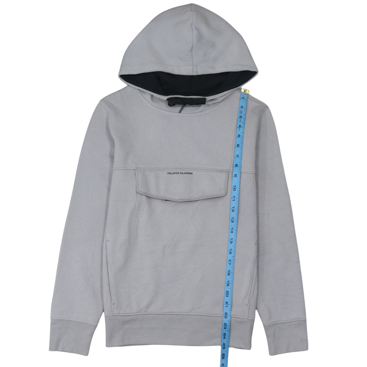 Mens UK Size XS Hollister Grey Pullover Hoodie