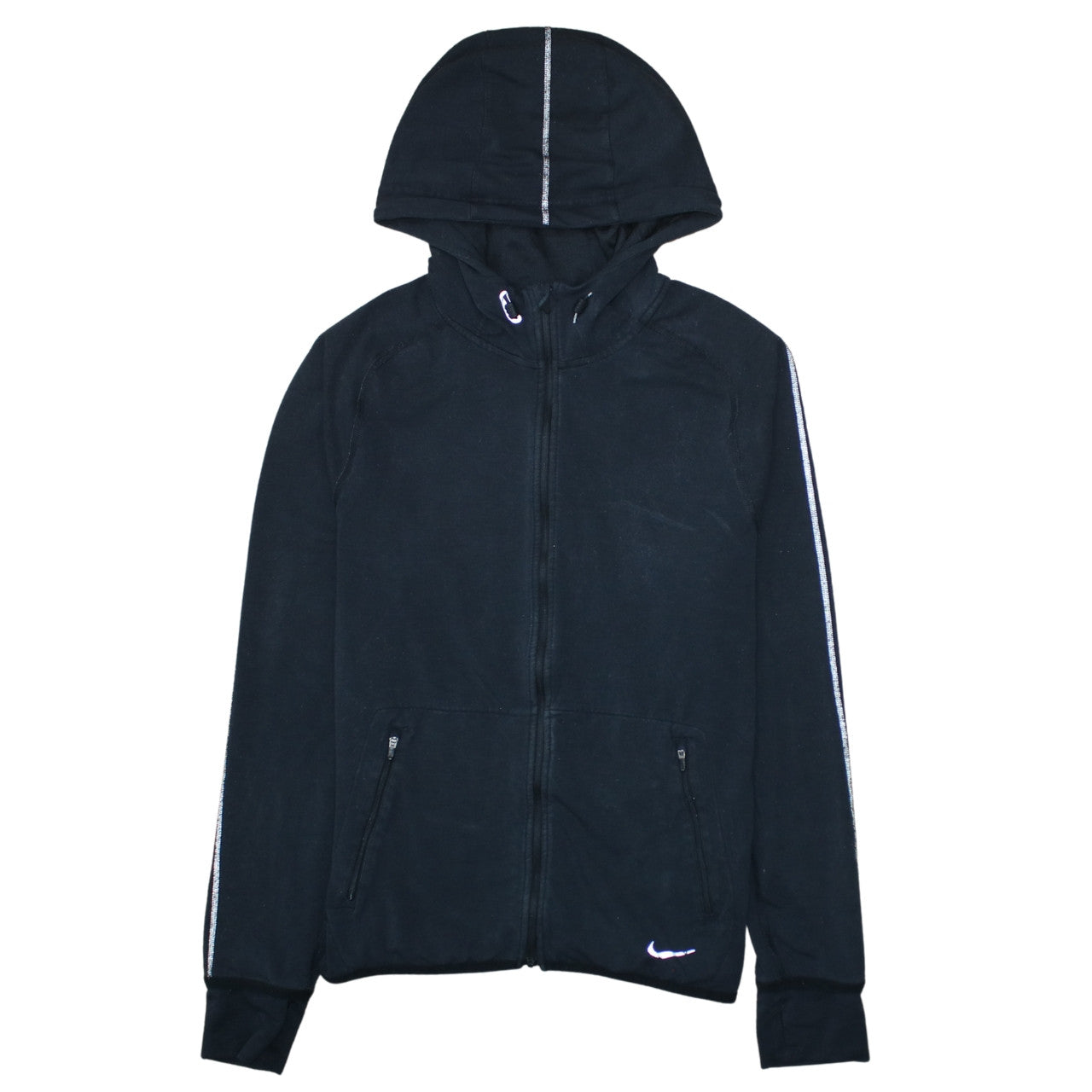 Mens UK Size M Nike Black Full Zip Hoodie