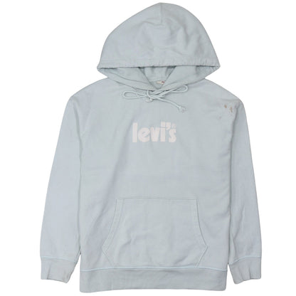 Mens UK Size M Levi's Blue Pullover Hoodie