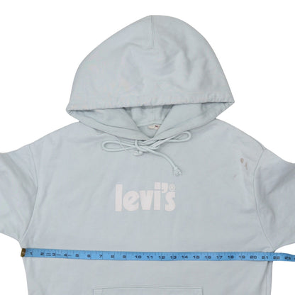 Mens UK Size M Levi's Blue Pullover Hoodie