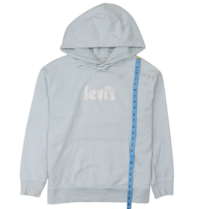 Mens UK Size M Levi's Blue Pullover Hoodie
