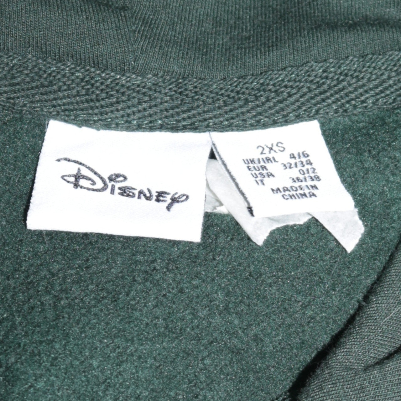 Womens UK Size 2XS Disney Black Pullover Hoodie