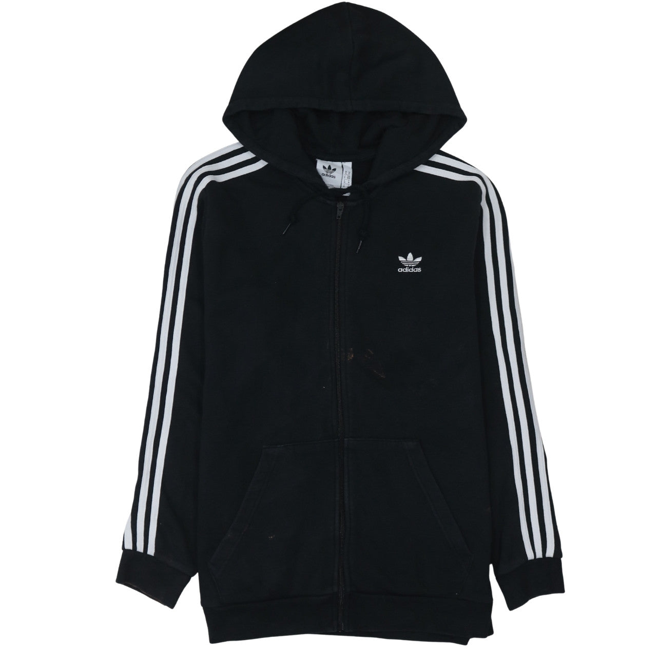 Mens UK Size M adidas Black Full Zip Hoodie