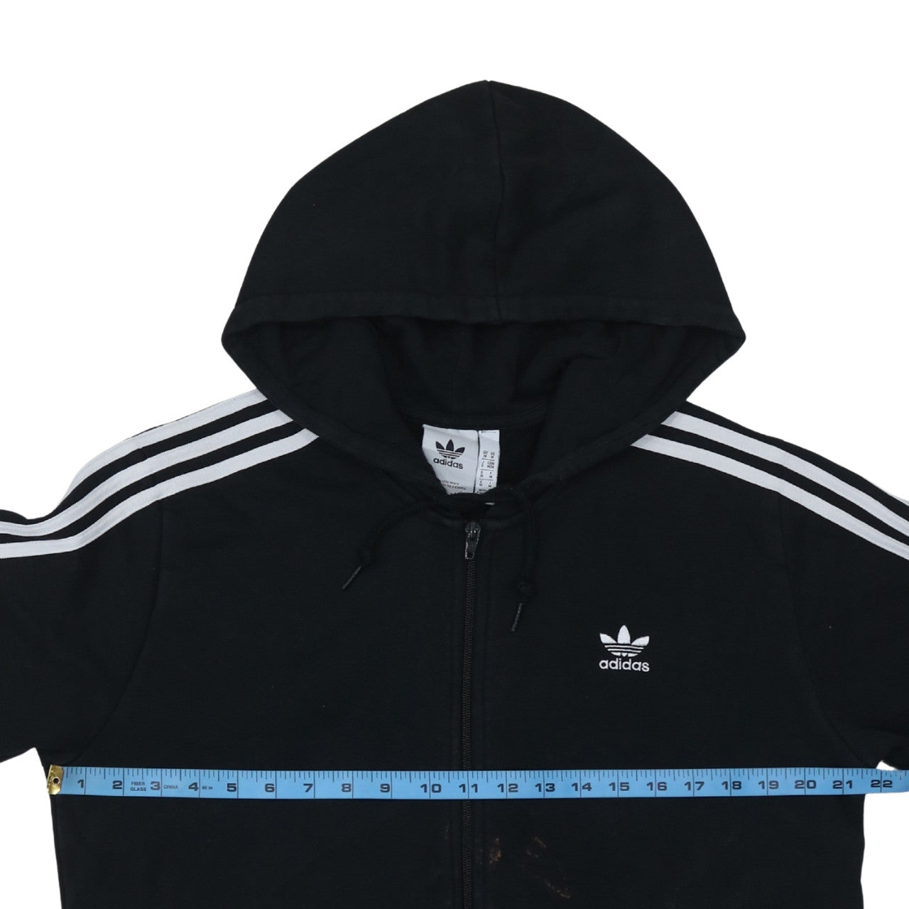 Mens UK Size M adidas Black Full Zip Hoodie