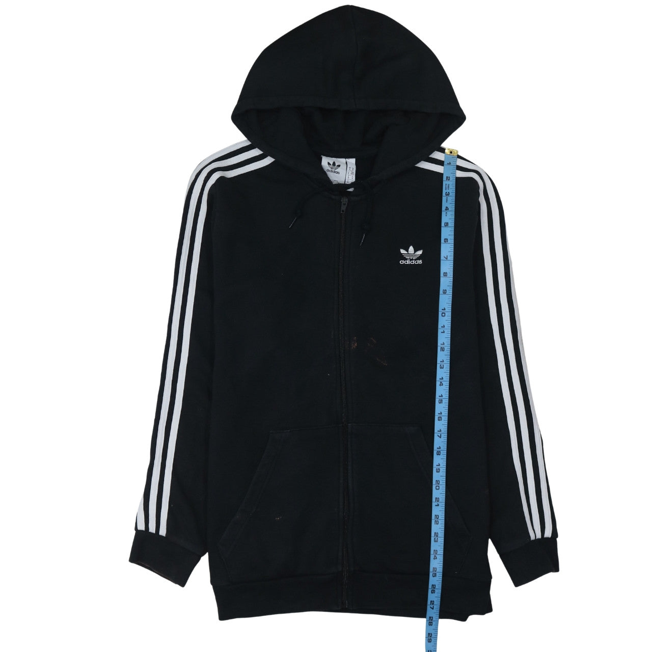 Mens UK Size M adidas Black Full Zip Hoodie