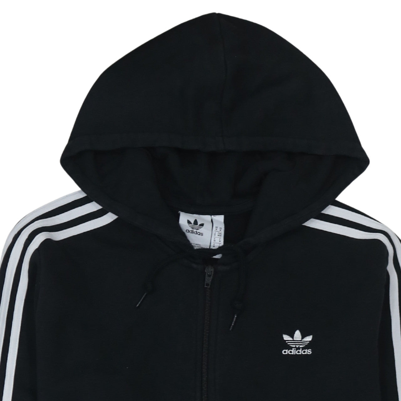Mens UK Size M adidas Black Full Zip Hoodie