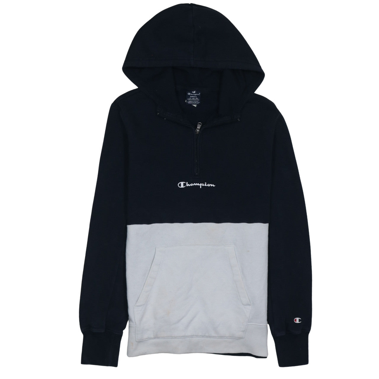 Mens UK Size S Champion Multicoloured 1/4 Zip Hoodie