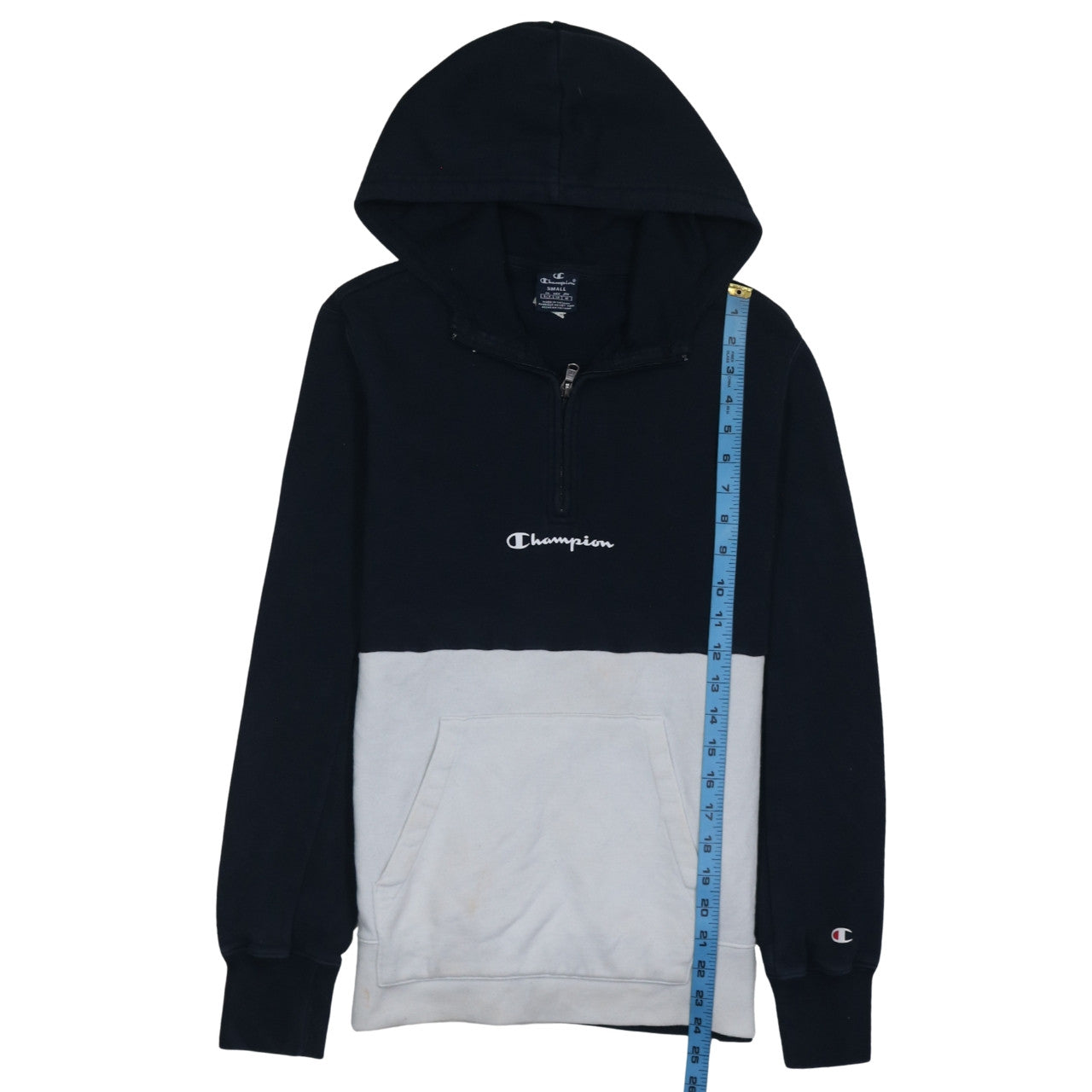Mens UK Size S Champion Multicoloured 1/4 Zip Hoodie