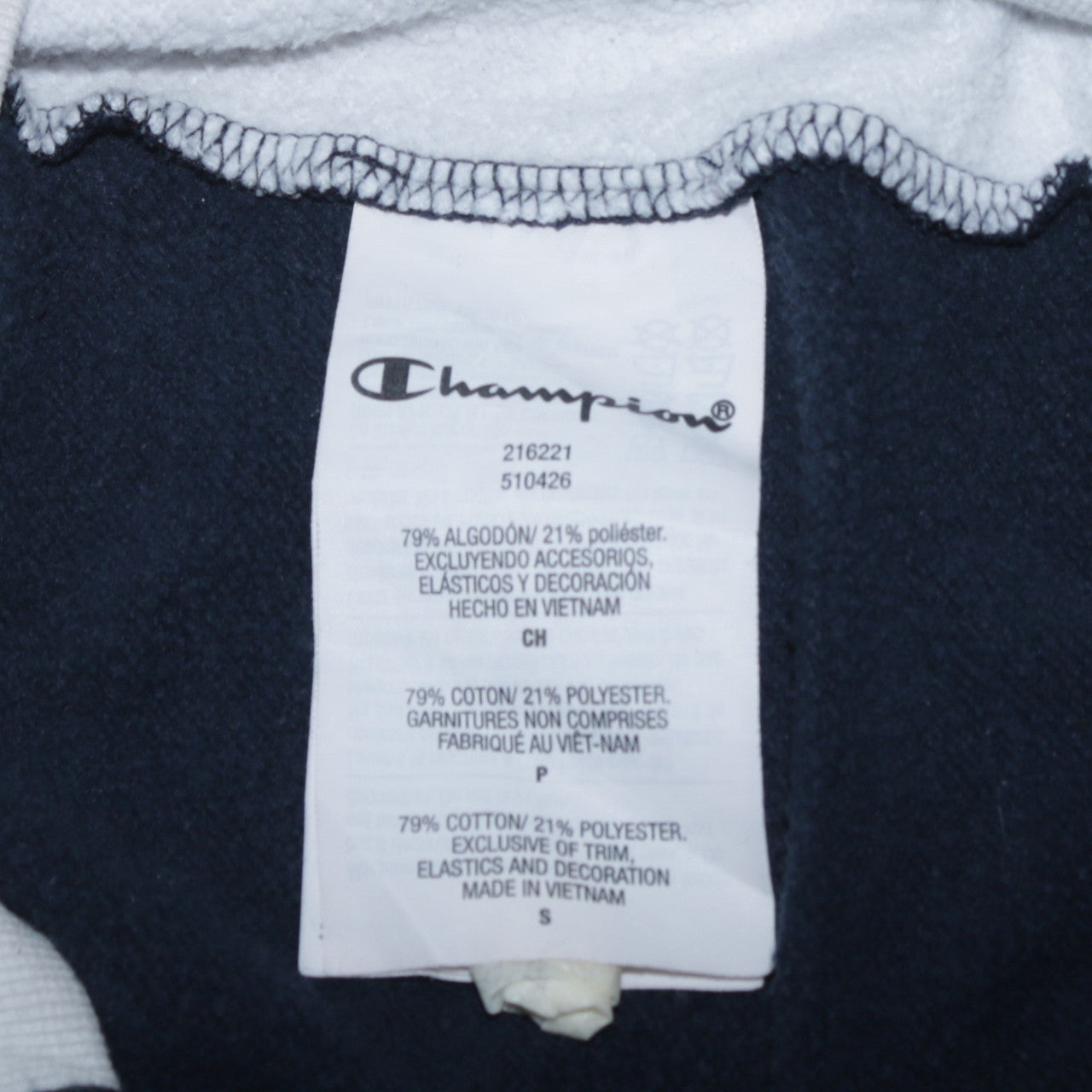 Mens UK Size S Champion Multicoloured 1/4 Zip Hoodie