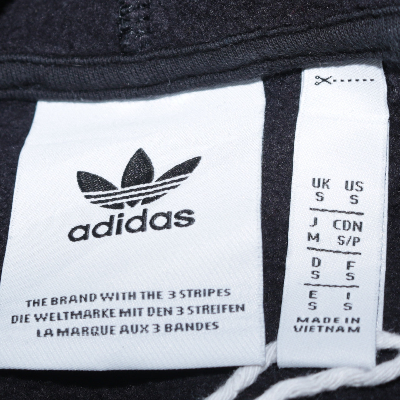 Mens UK Size S adidas Black Pullover Hoodie