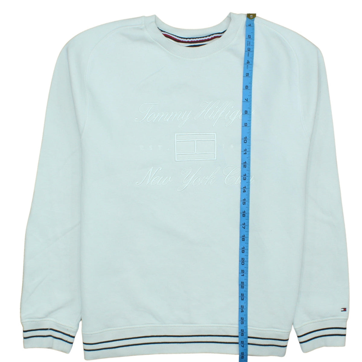 Mens UK Size L Tommy Hilfiger White Pullover Sweatshirt