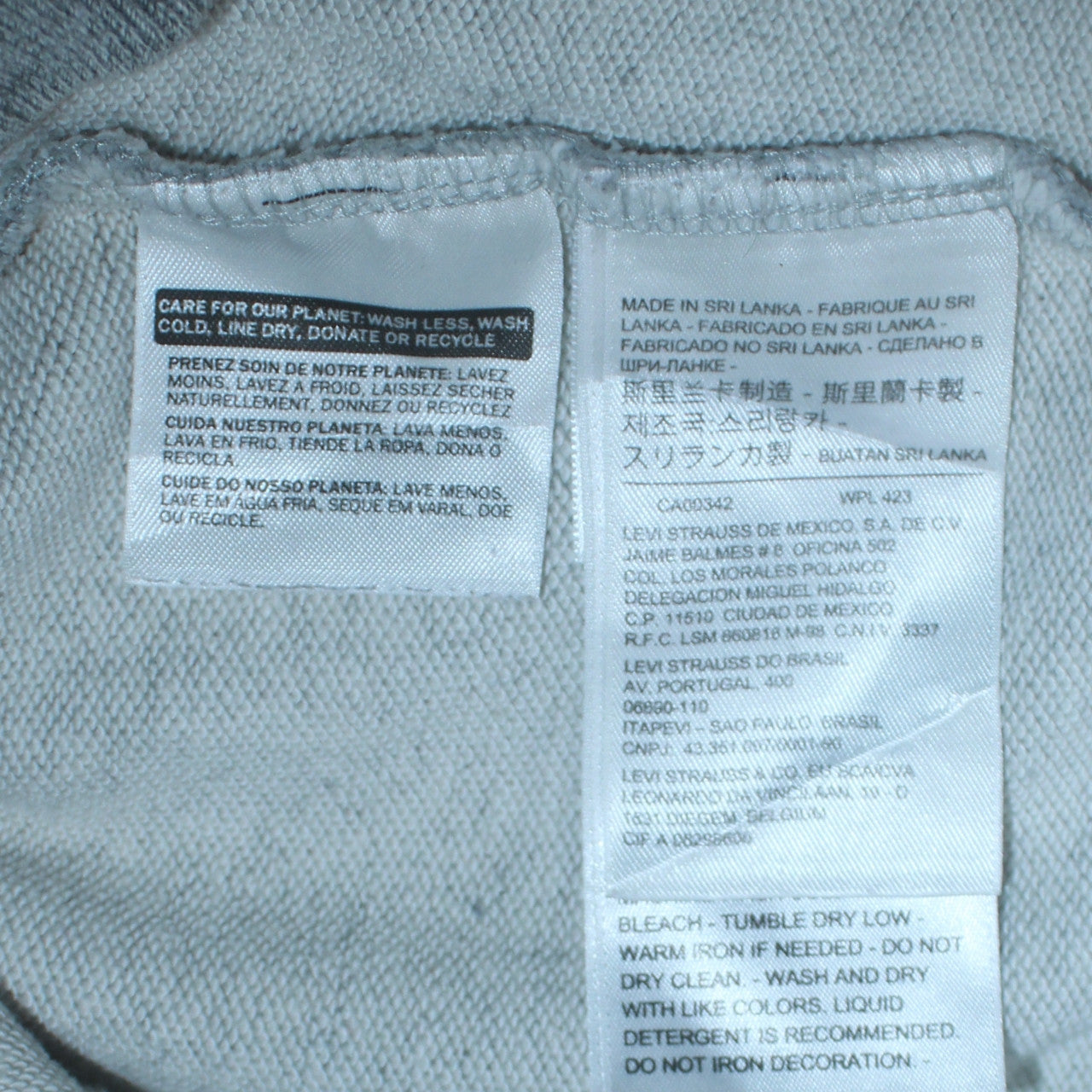 Mens UK Size M Levi's Grey Pullover Hoodie