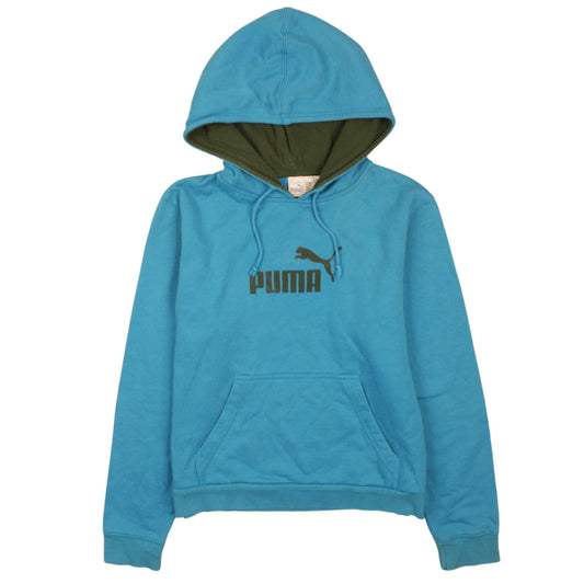 Womens UK Size 12 PUMA Blue Pullover Hoodie