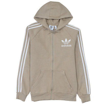 Mens UK Size XS adidas Beige Full Zip Hoodie