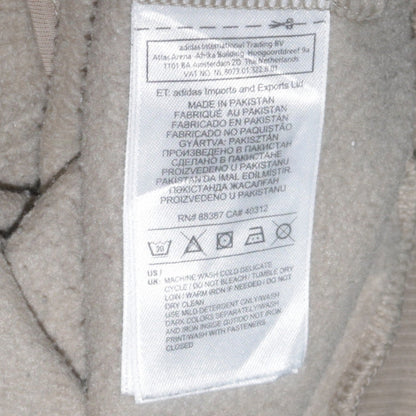Mens UK Size XS adidas Beige Full Zip Hoodie