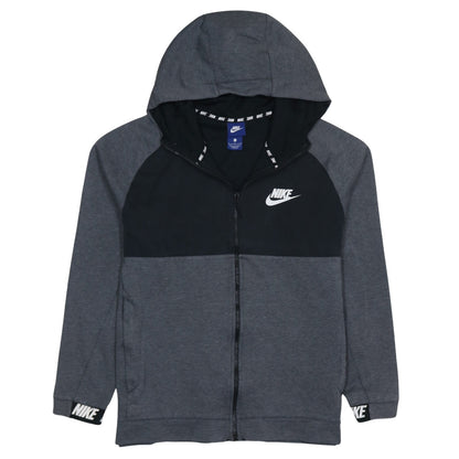 Mens UK Size L Nike Grey Full Zip Hoodie