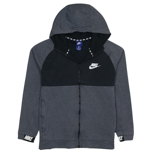 Mens UK Size L Nike Grey Full Zip Hoodie