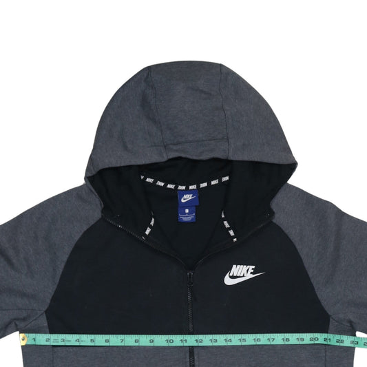 Mens UK Size L Nike Grey Full Zip Hoodie