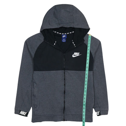 Mens UK Size L Nike Grey Full Zip Hoodie