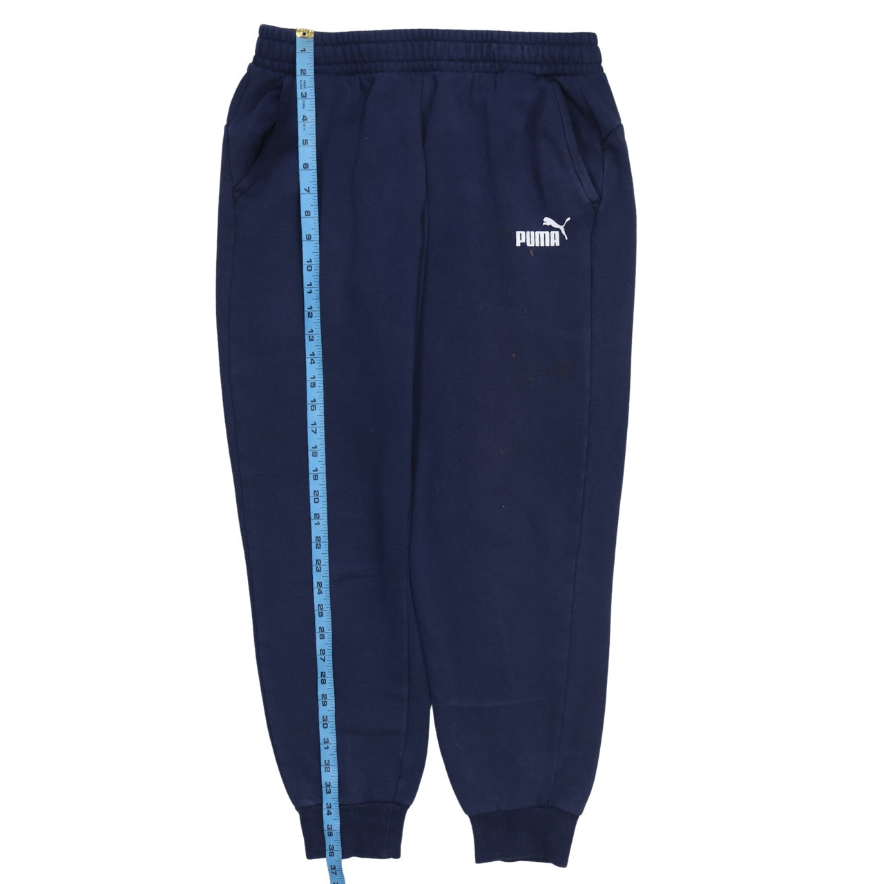 Mens UK Size L PUMA Regular Fit Jogger Blue Trousers