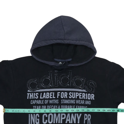 Mens UK Size M adidas Black Pullover Hoodie