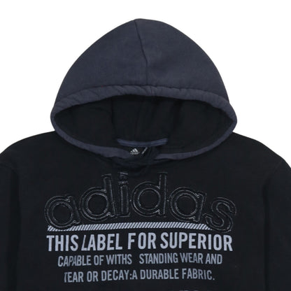 Mens UK Size M adidas Black Pullover Hoodie