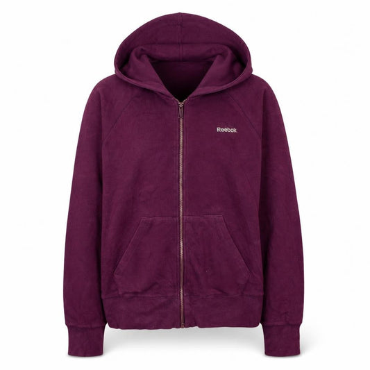 Womens UK Size M Reebok Purple Full Zip Hoodie