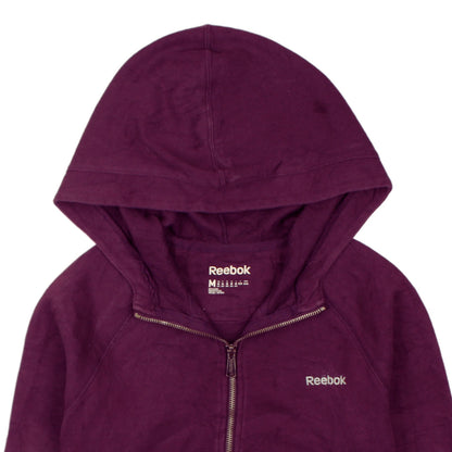 Womens UK Size M Reebok Purple Full Zip Hoodie