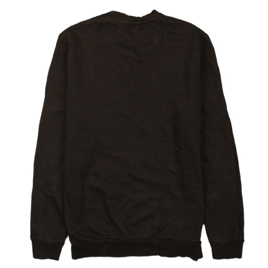 Adidas Boys Black Crew Neck Pullover Sweatshirt 15-16 Years Fleece Logo
