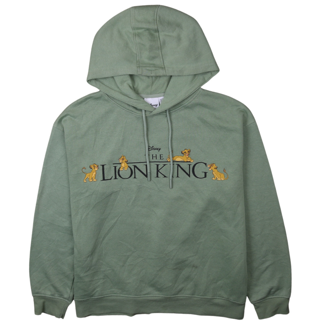 Womens UK Size L Disney Green Pullover Hoodie