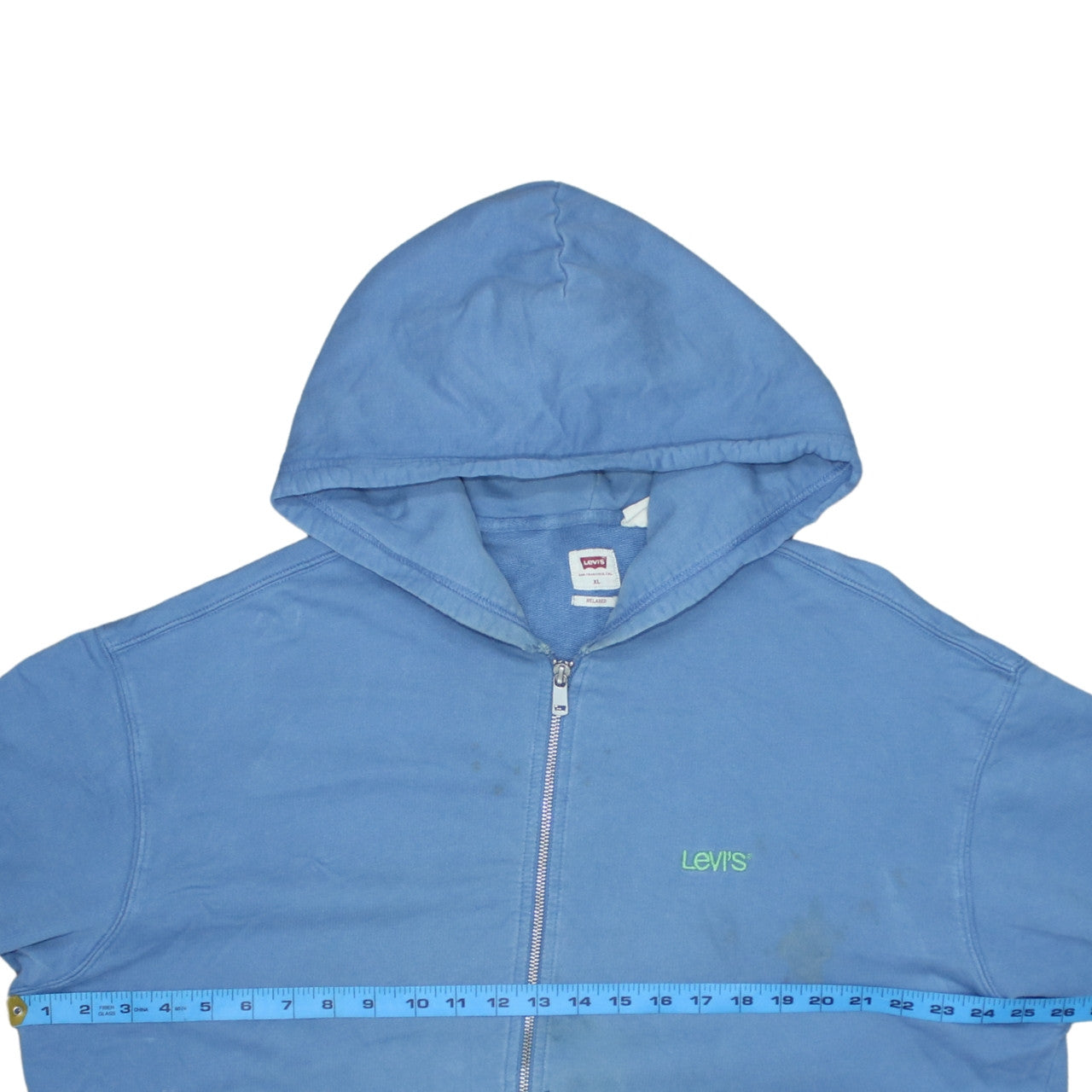 Mens UK Size XL Levi's Blue Full Zip Hoodie