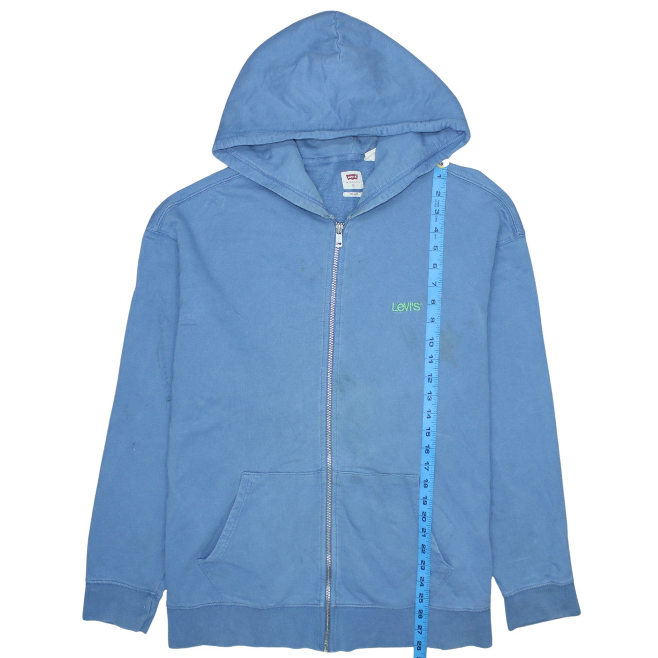 Mens UK Size XL Levi's Blue Full Zip Hoodie