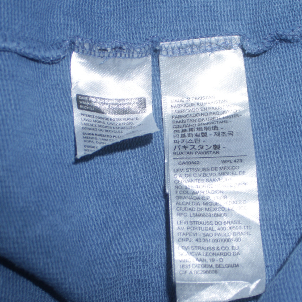 Mens UK Size XL Levi's Blue Full Zip Hoodie