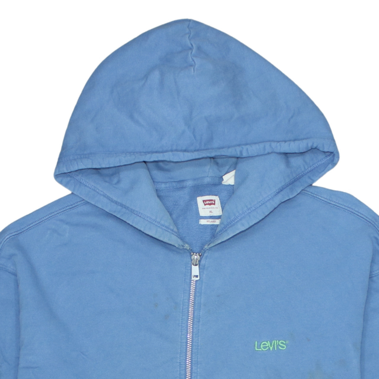 Mens UK Size XL Levi's Blue Full Zip Hoodie