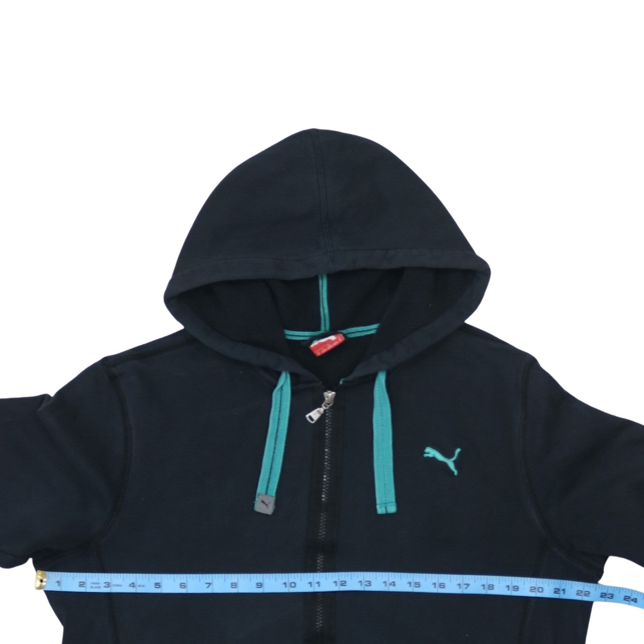 Mens UK Size M PUMA Blue Full Zip Hoodie