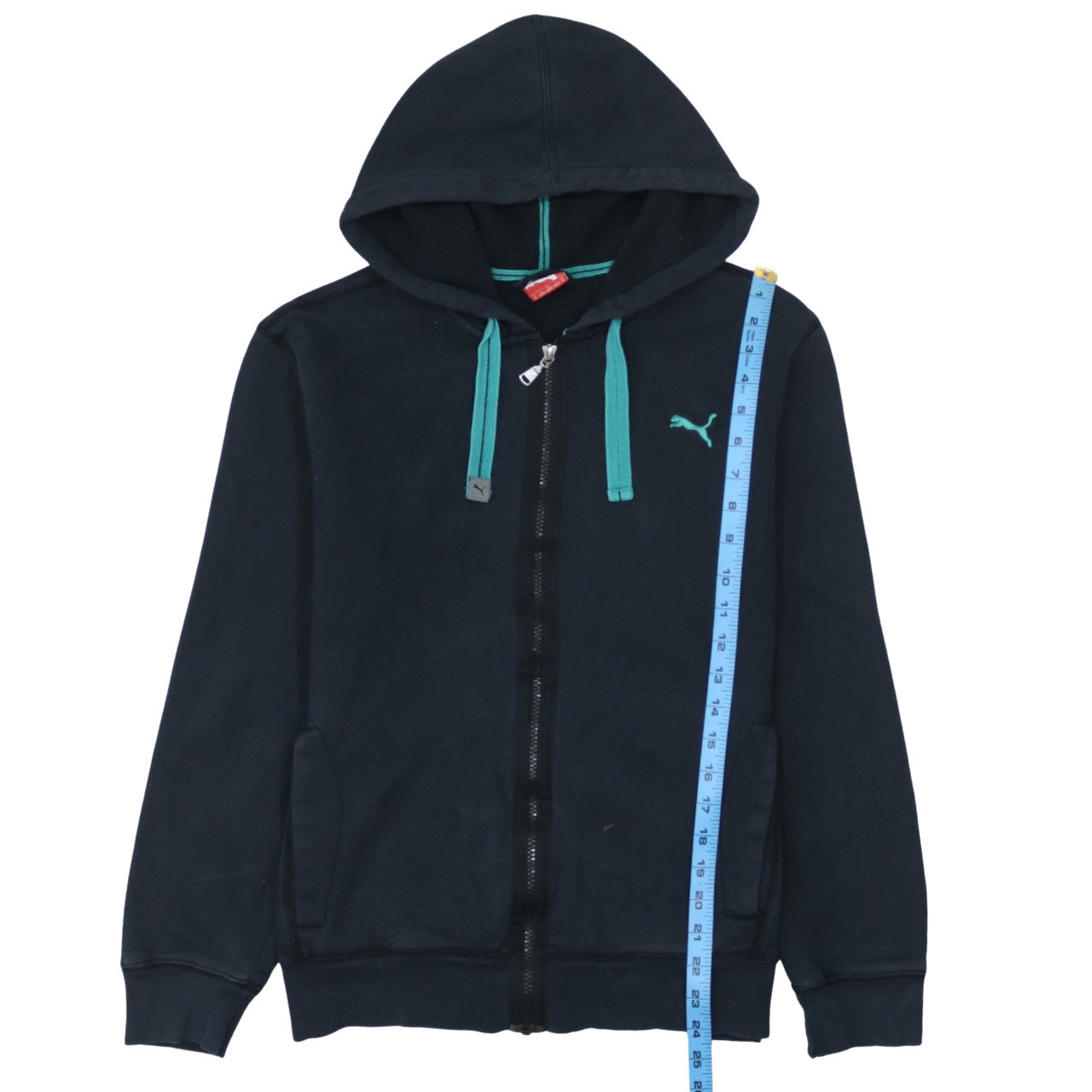 Mens UK Size M PUMA Blue Full Zip Hoodie