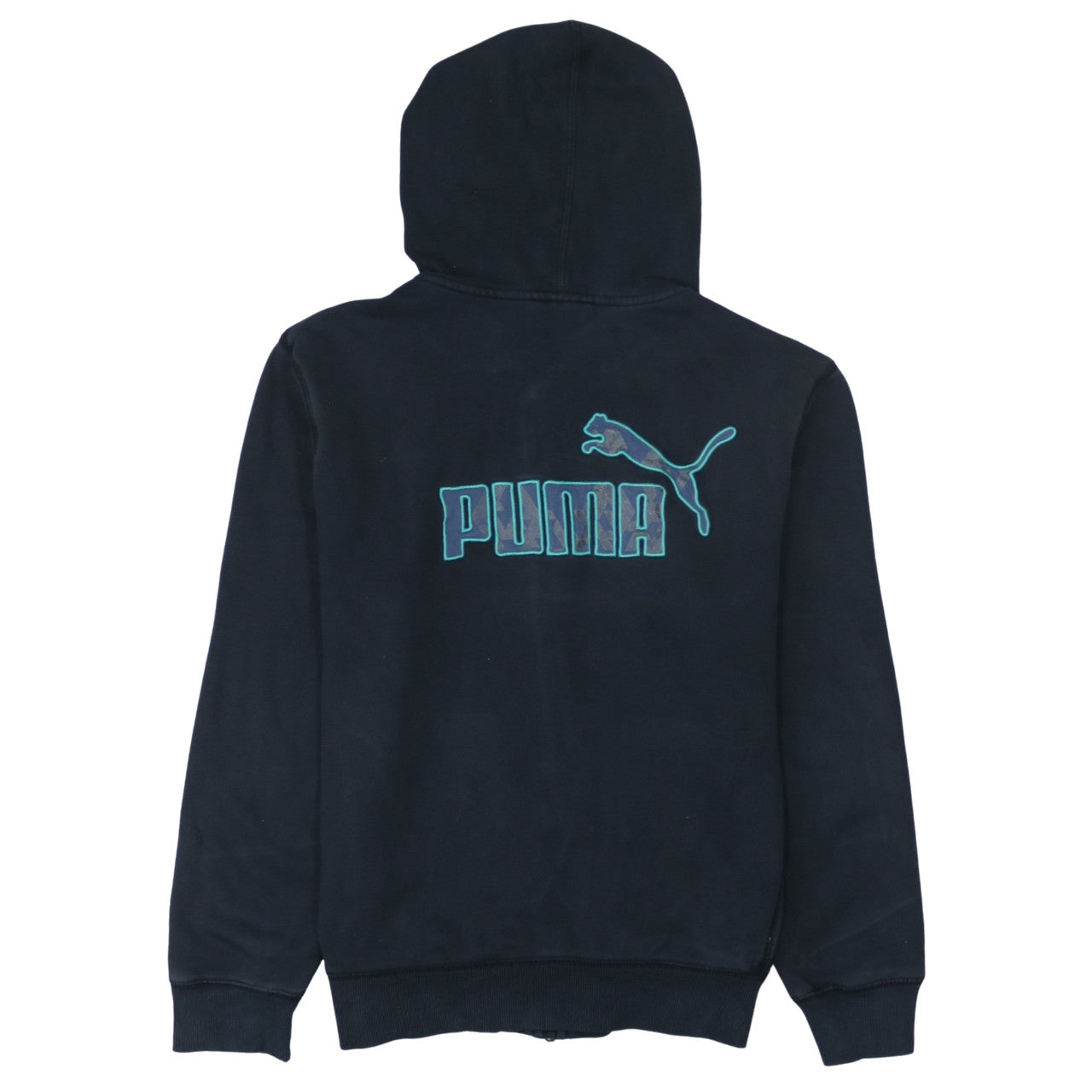 Mens UK Size M PUMA Blue Full Zip Hoodie