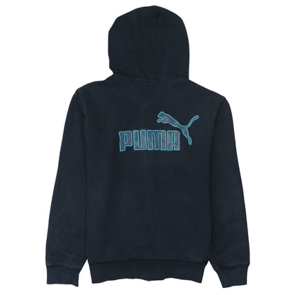 Mens UK Size M PUMA Blue Full Zip Hoodie